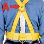 Fall Arrest Harness Back Connection Marked A